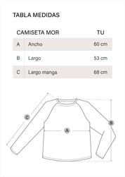 CAMISETA MOR ROJO