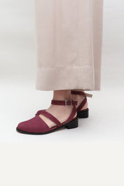 Zapato Olivo burdeo