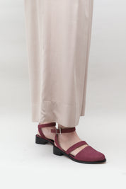Zapato Olivo burdeo