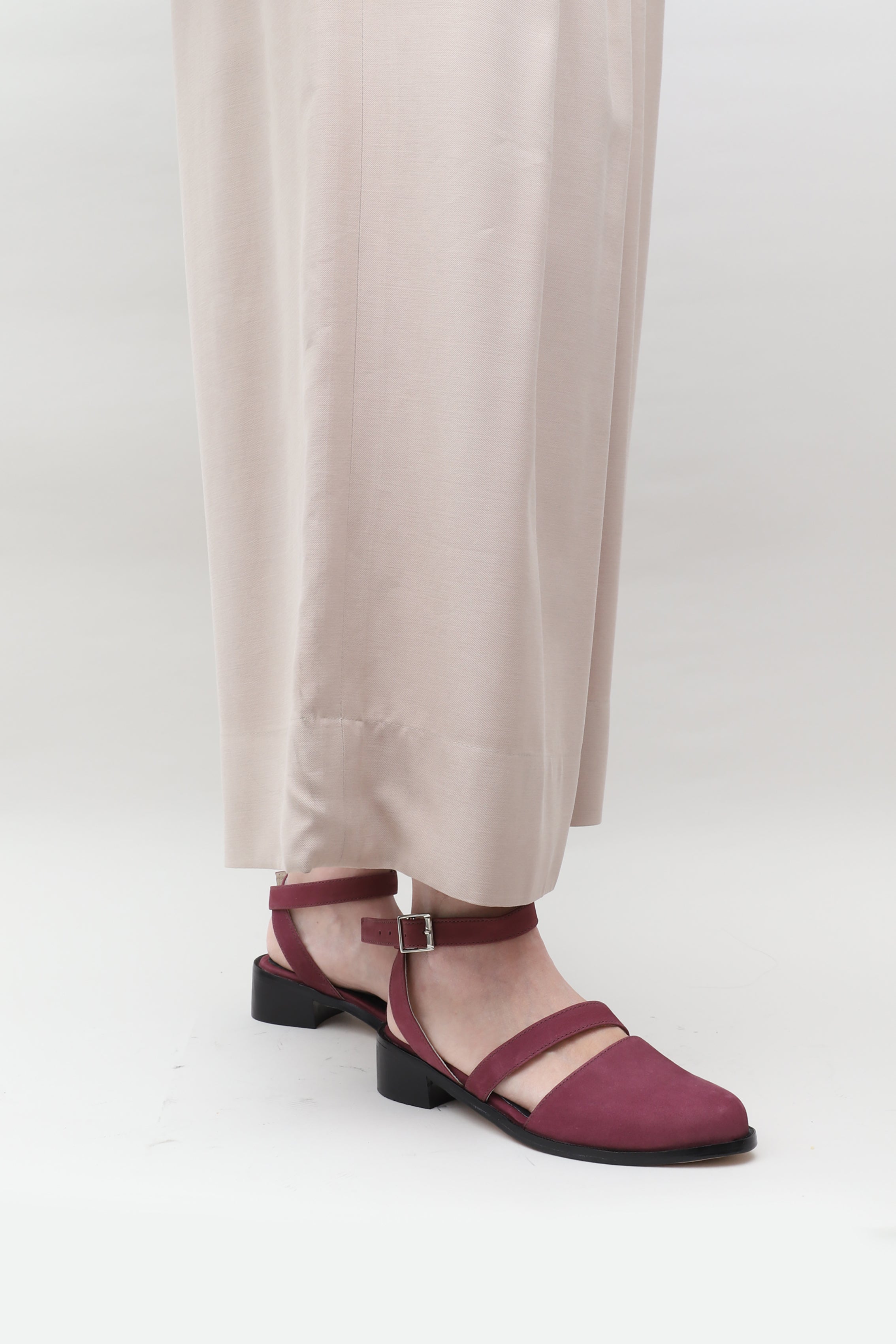 Zapato Olivo burdeo