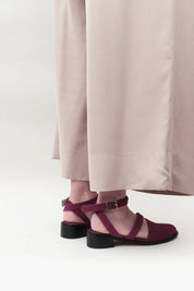 Zapato Olivo burdeo