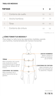 TOP DÚO CRUDO NEGRO