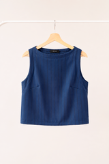 TOP ELA AZUL LISTADO