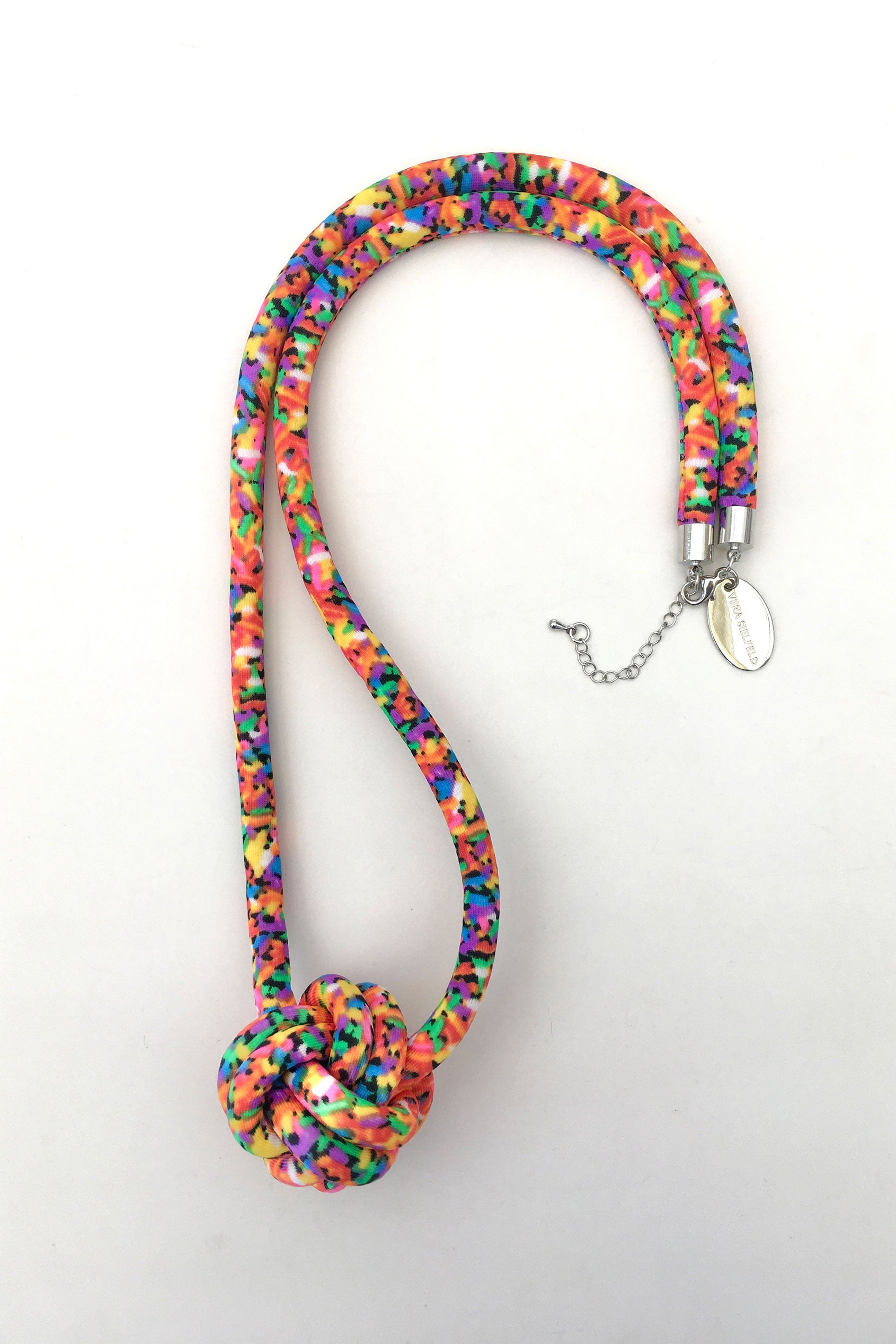 Collar Bola mostacillas multicolor
