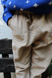 Pantalón cotelé beige