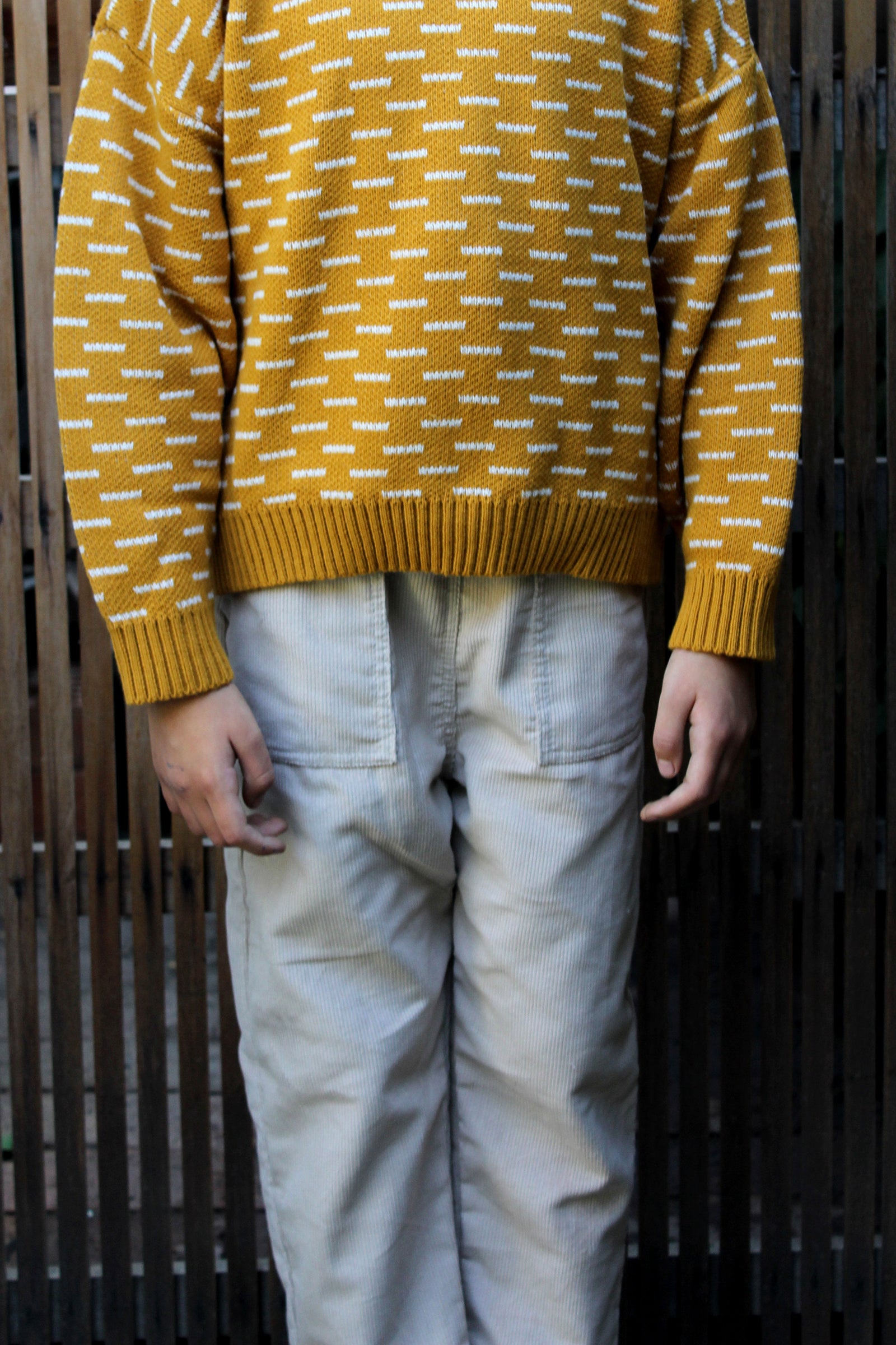 Pantalón cotelé beige