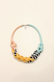 Collar cadena amarillo/damasco