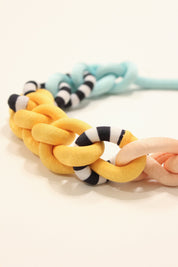 Collar cadena amarillo/damasco