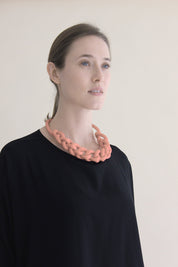 Collar cadena amarillo/damasco