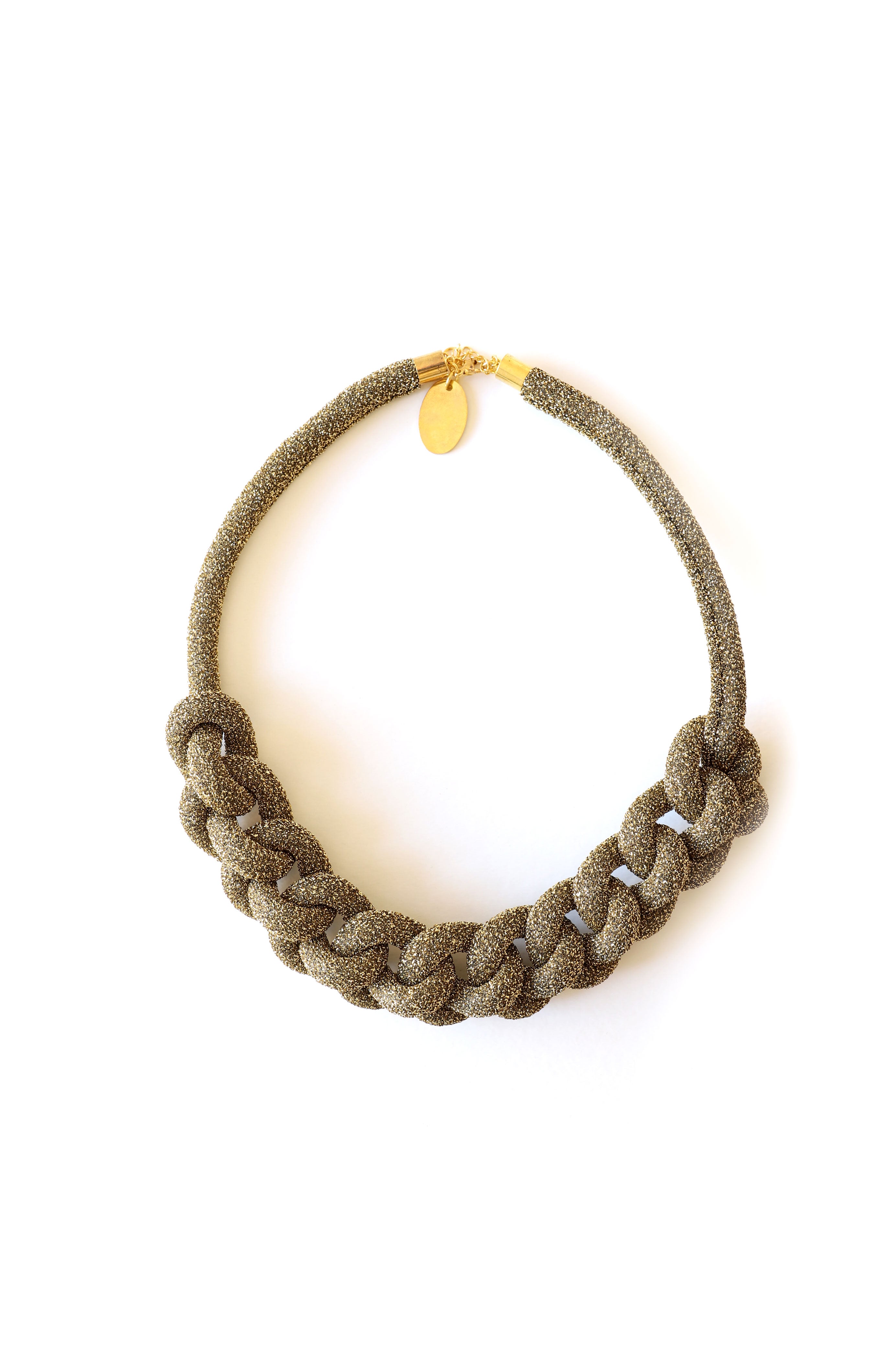 Collar Cadena Dorado Lurex
